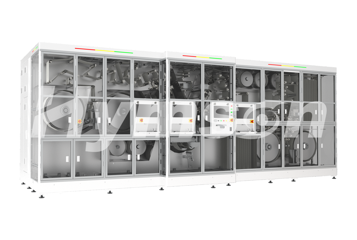 海目星方形高速卷繞機，裸電芯卷繞精度穩控±0.3mm
